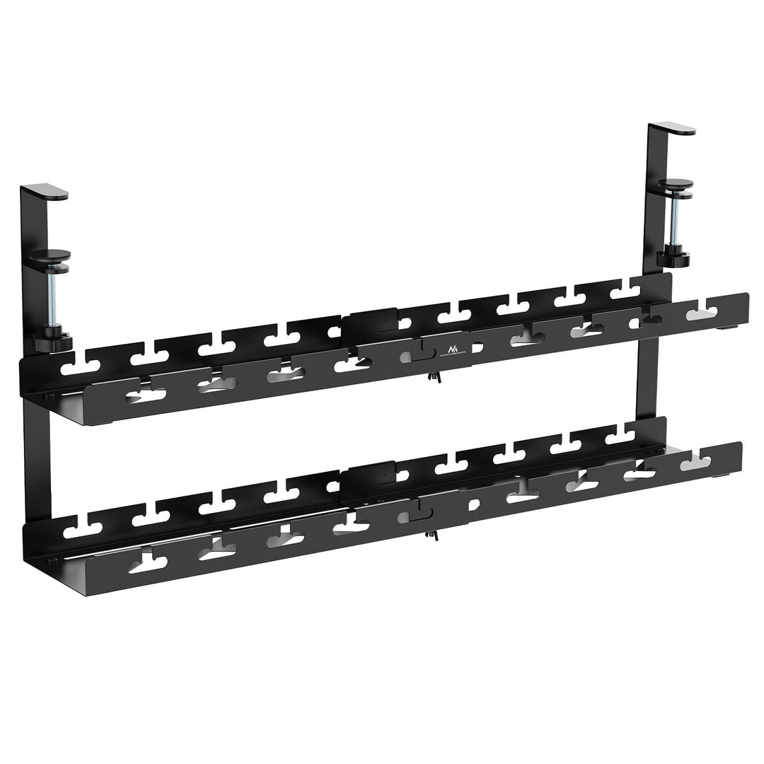 Maclean organizator kabela ispod stola, maksimalno opterećenje 5 kg, maksimalna duljina 728 mm, 2 razine, crna, MC-102 B
