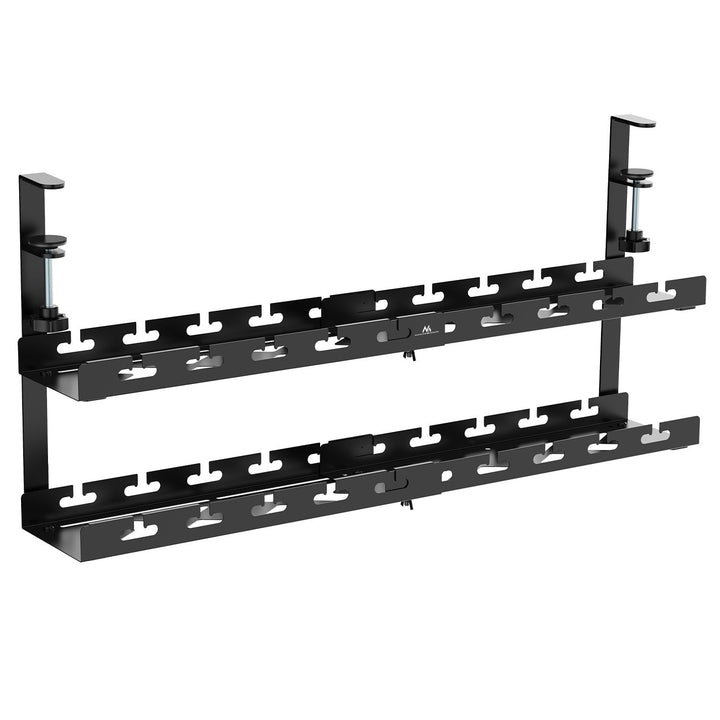 Maclean organizator kabela ispod stola, maksimalno opterećenje 5 kg, maksimalna duljina 728 mm, 2 razine, crna, MC-102 B