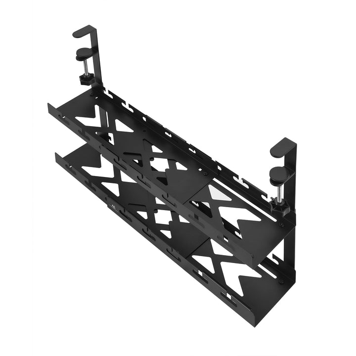 Maclean organizator kabela ispod stola, maksimalno opterećenje 5 kg, maksimalna duljina 728 mm, 2 razine, crna, MC-102 B