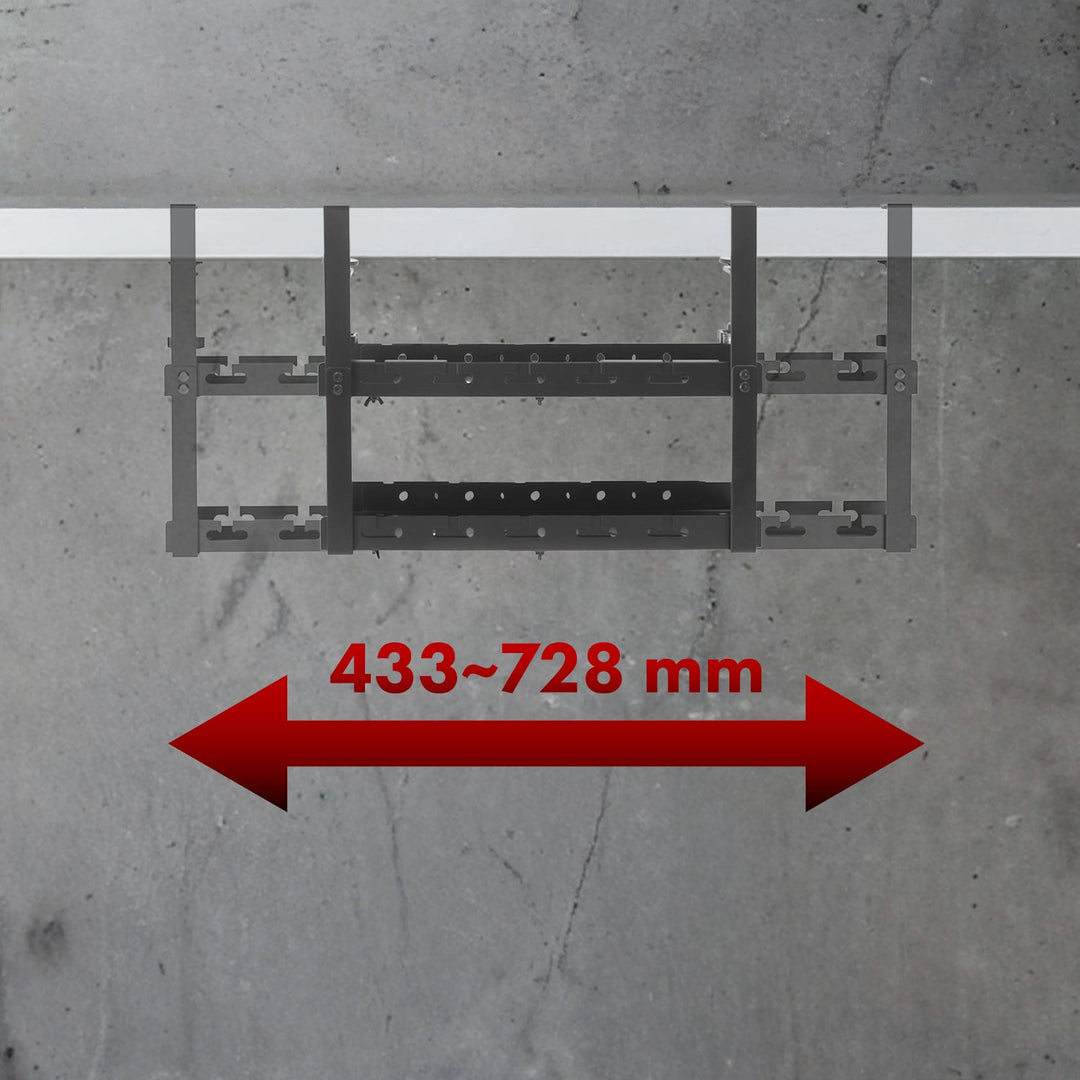 Maclean organizator kabela ispod stola, maksimalno opterećenje 5 kg, maksimalna duljina 728 mm, 2 razine, crna, MC-102 B