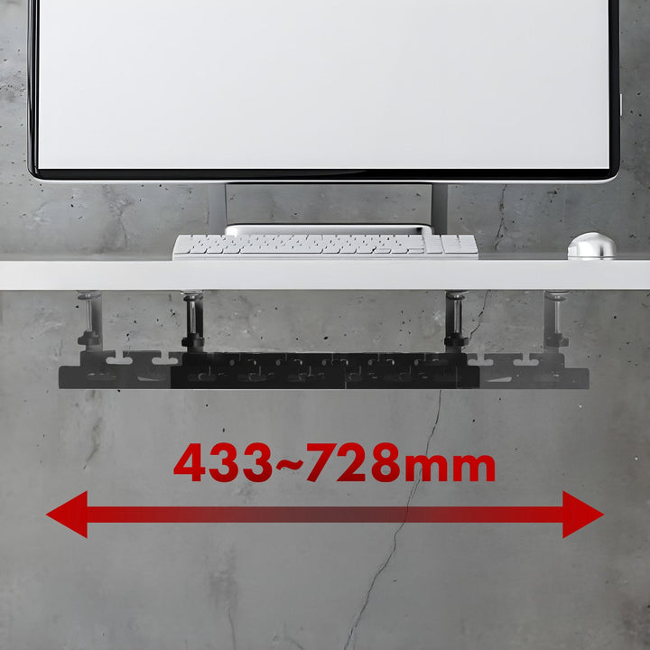 Maclean organizator kabela ispod stola, maksimalno opterećenje 5 kg, maksimalna duljina 728 mm, crna, MC-103 B