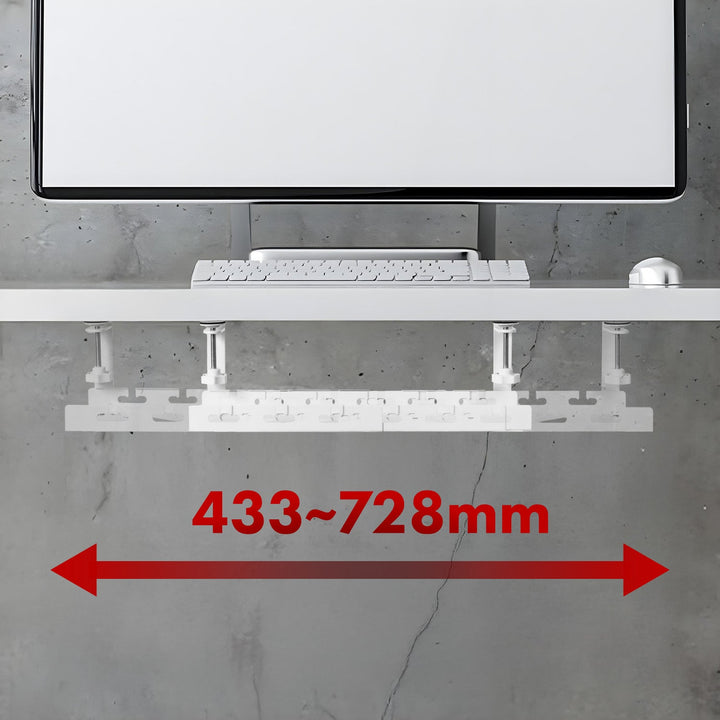 Maclean organizator kabela ispod stola, maksimalno opterećenje 5 kg, maksimalna duljina 728 mm, bijela, MC-103 W
