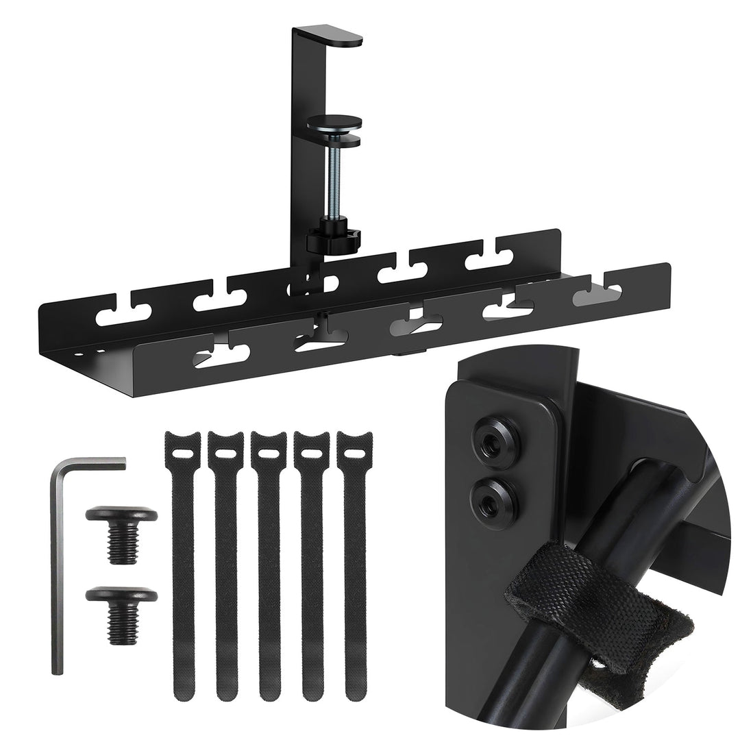 Maclean organizator kabela ispod stola, maksimalno opterećenje 5 kg, crni, MC-105 B