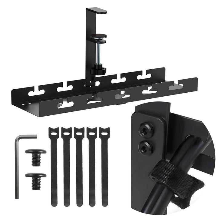 Maclean organizator kabela ispod stola, maksimalno opterećenje 5 kg, crni, MC-105 B