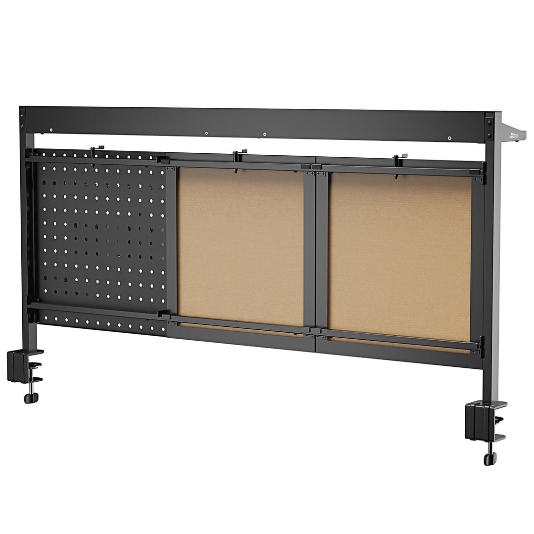 Ergo uredski pregradni organizator za stol, maksimalno opterećenje 10 kg, bijela i plutena ploča, širina 1250 mm, crna, ER-300 B