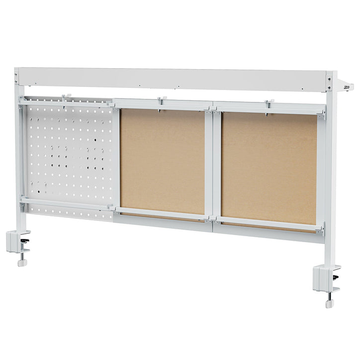 Ergo uredski pregradni organizator za stol, maksimalno opterećenje 10 kg, bijela i plutena ploča, širina 1250 mm, bijela, ER-300 W
