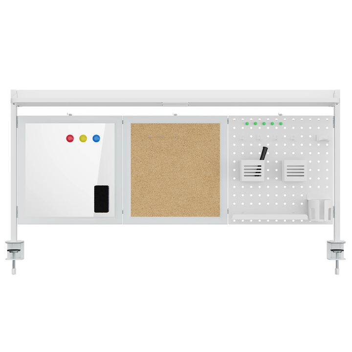 Ergo uredski pregradni organizator za stol, maksimalno opterećenje 10 kg, bijela i plutena ploča, širina 1250 mm, bijela, ER-300 W