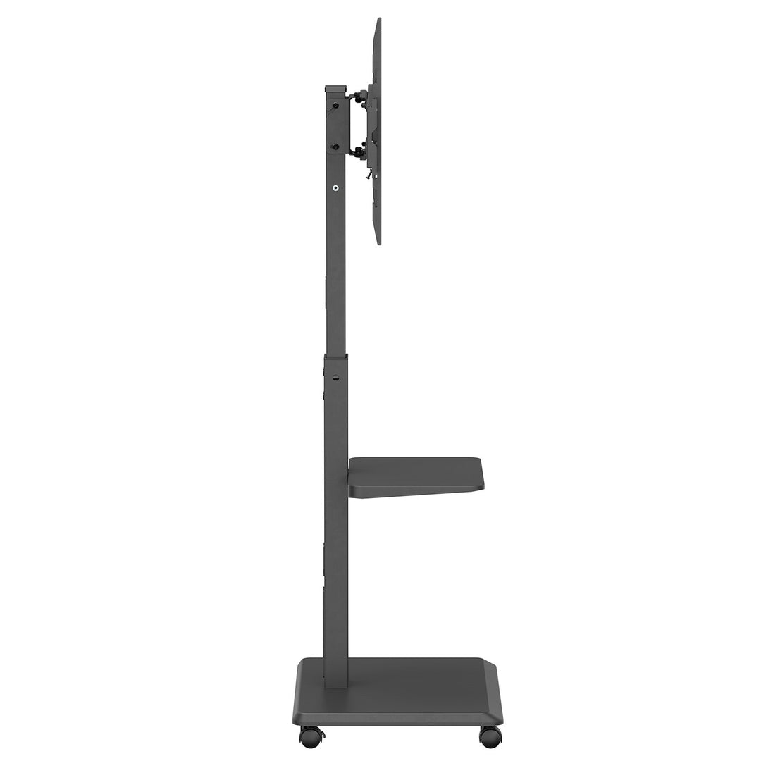 Ergo-Office TV stalak/kolica, maksimalno opterećenje 50 kg/5 kg po polici, maksimalna VESA 600×400, ugrađena razdjelnica za struju, crna, ER-304 B