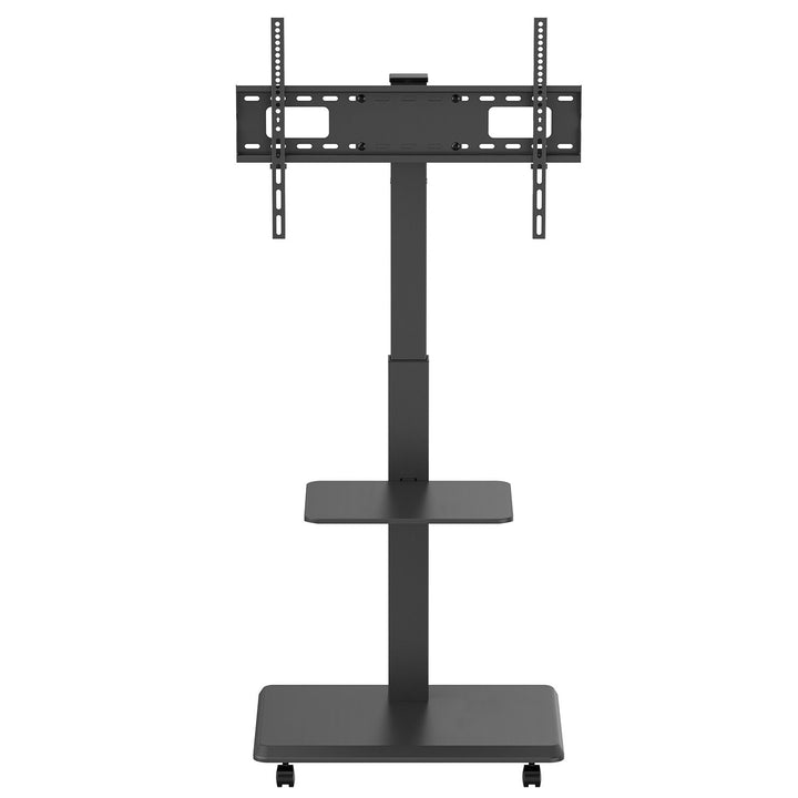 Ergo-Office TV stalak/kolica, maksimalno opterećenje 50 kg/5 kg po polici, maksimalna VESA 600×400, ugrađena razdjelnica za struju, crna, ER-304 B