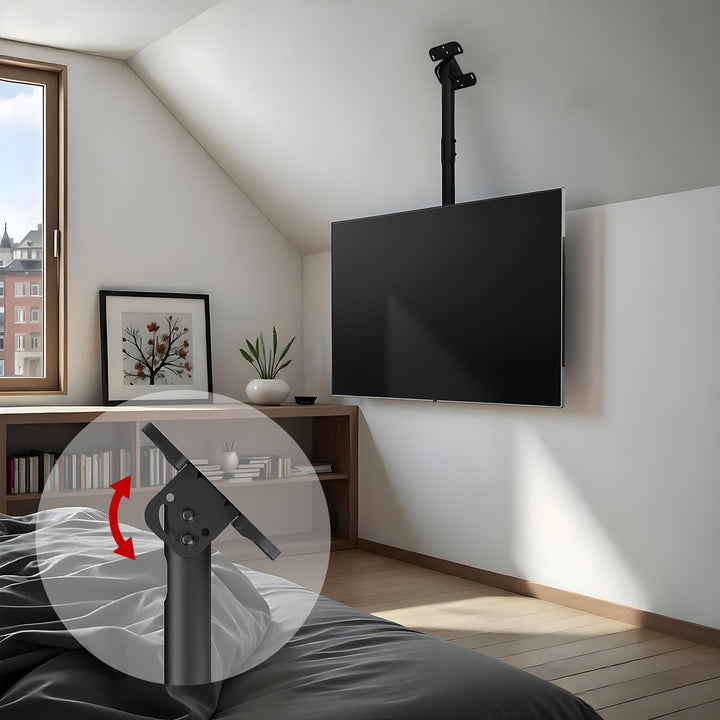 Maclean stropni nosač za TV, maksimalno opterećenje 60 kg, 43–86", maksimalna VESA 600×400, MC-112 B