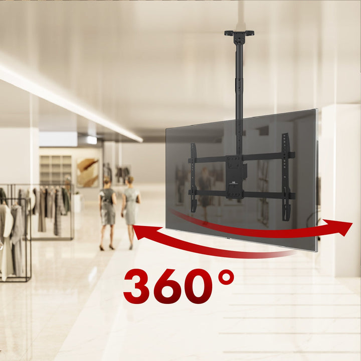 Maclean stropni nosač za TV, maksimalno opterećenje 60 kg, 43–86", maksimalna VESA 600×400, MC-112 B