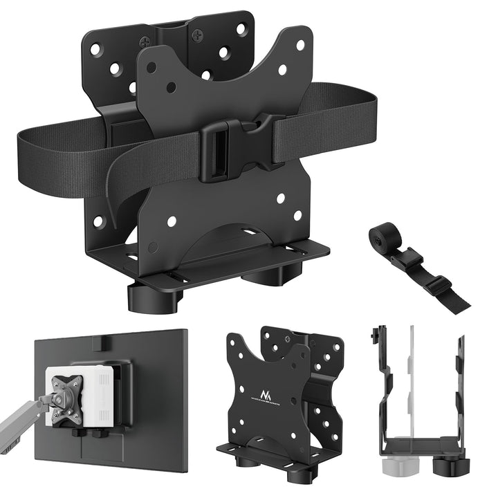 Maclean mini nosač za monitor, raspon 17-70 mm, VESA kompatibilan, maksimalno opterećenje 5 kg, crni, MC-115 B