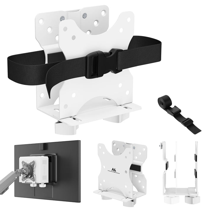 Maclean mini nosač za monitor, raspon 17-70 mm, VESA kompatibilan, maksimalno opterećenje 5 kg, bijeli, MC-115 W