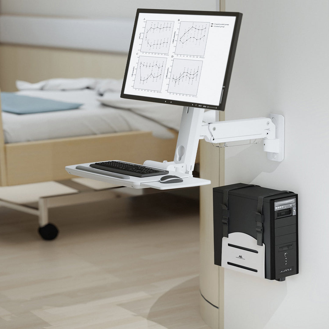 Maclean nosač za računalo CPU, raspon 122–212 mm, maksimalno opterećenje 10 kg, bijeli, MC-116 W
