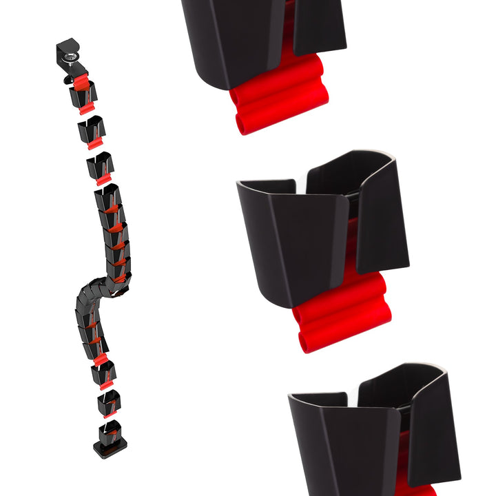 Organizator kabela/pokrivač stola Nano RS, 1345 mm, crna i crvena, RS125