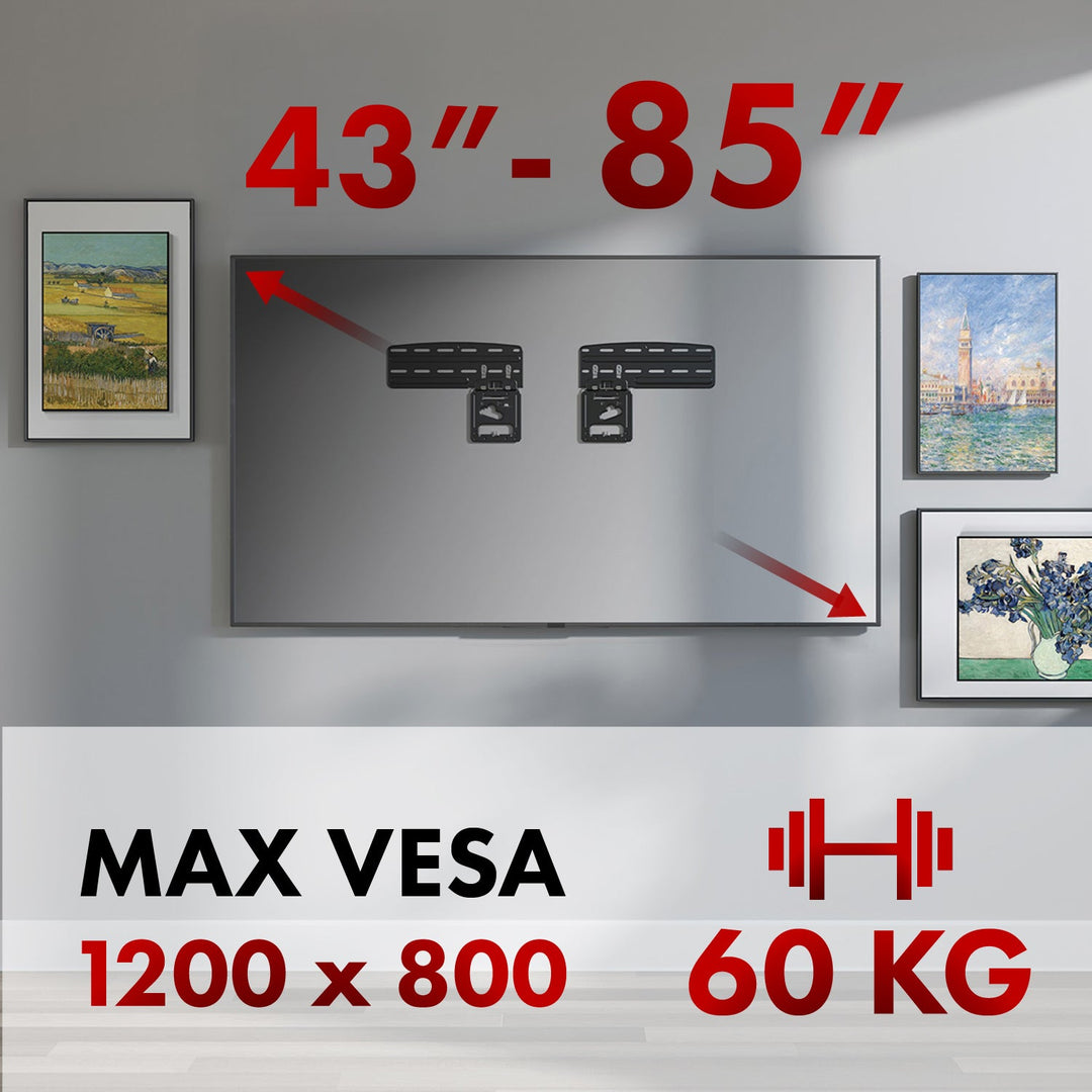 Maclean držač za TV, kompatibilan sa Samsung QLED TV-ovima, 43"-85", max. 60 kg, MC-806 N
