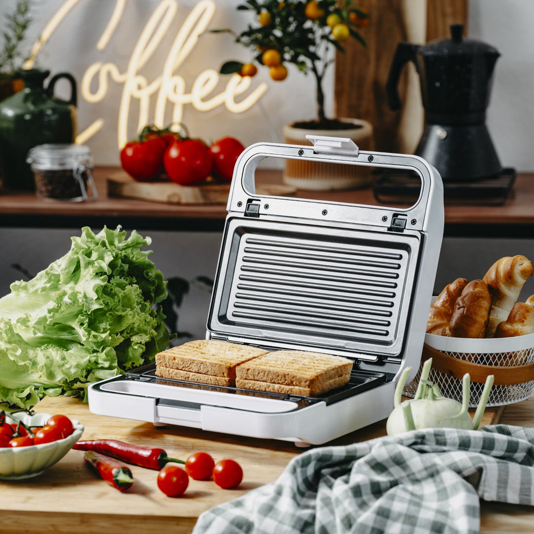 Adler aparat za sendviče, kontaktni grill, 1100 W, bijeli, AD 3070