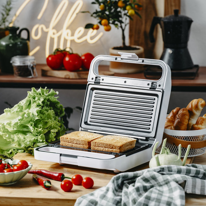 Adler aparat za sendviče, kontaktni grill, 1100 W, bijeli, AD 3070