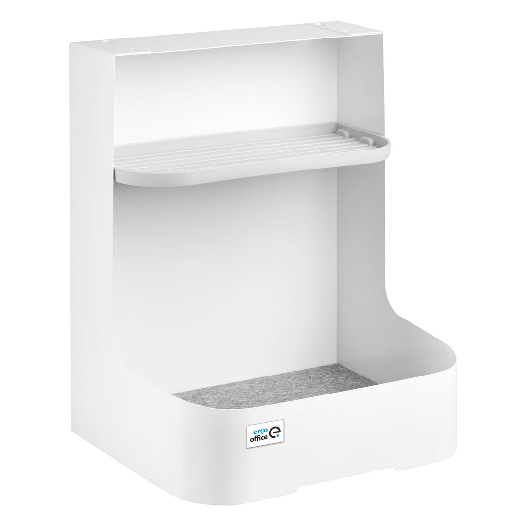 Ergo organizator za stol u uredu s ladicom i bežičnim punjačem, bijeli, max. 10 kg, ER-441 + organizator ispod stola za uredski pribor do 5 kg, ER-442
