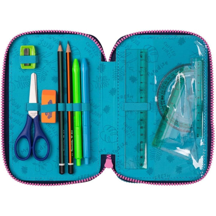 CoolPack trodijelna futrola za olovke s dodacima JUMPER 3 STITCH