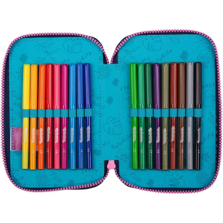 CoolPack trodijelna futrola za olovke s dodacima JUMPER 3 STITCH