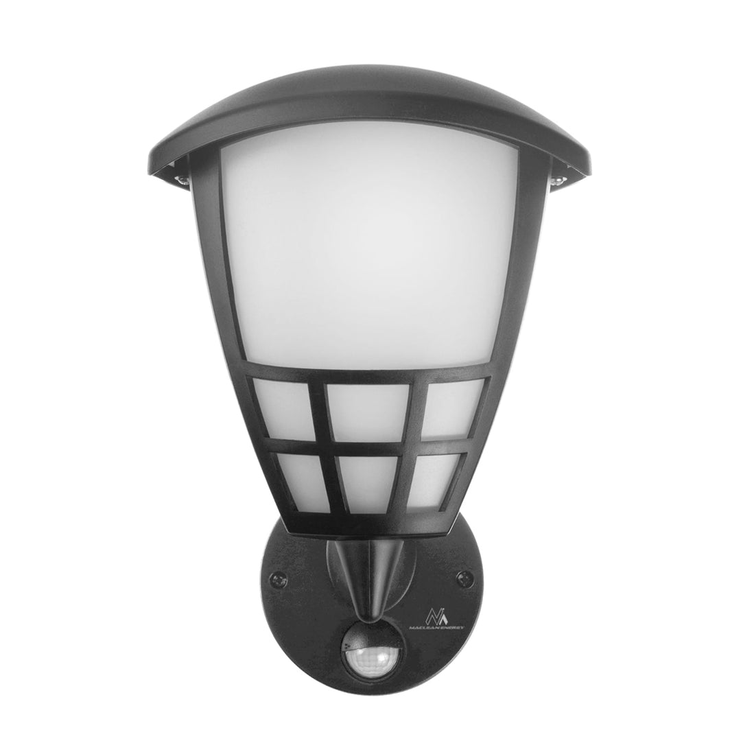 1xE27 zidna lampa s Maclean senzorom, infracrvenim senzorom, maksimalno opterećenje 60 W, IP65, siva boja, MCE518 GR + E27 LED žarulja s filamentom, 11W 230V Maclean Energy MCE280 WW topla bijela 3000K 1500lm retro Edison dekorativna A6
