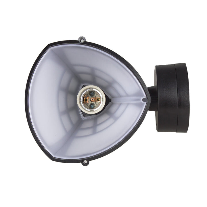 1xE27 zidna svjetiljka s Maclean senzorom, infracrveni senzor, max. opterećenje 60W, IP65, crna, MCE518 B + E27 LED žarulja sa žarnom niti, 8W 230V Maclean Energy MCE268 WW topla bijela 3000K 1055lm retro Edison dekorativna