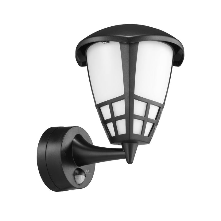 1xE27 zidna svjetiljka s Maclean senzorom, infracrveni senzor, max. opterećenje 60W, IP65, crna, MCE518 B + E27 LED žarulja sa žarnom niti, 8W 230V Maclean Energy MCE268 WW topla bijela 3000K 1055lm retro Edison dekorativna