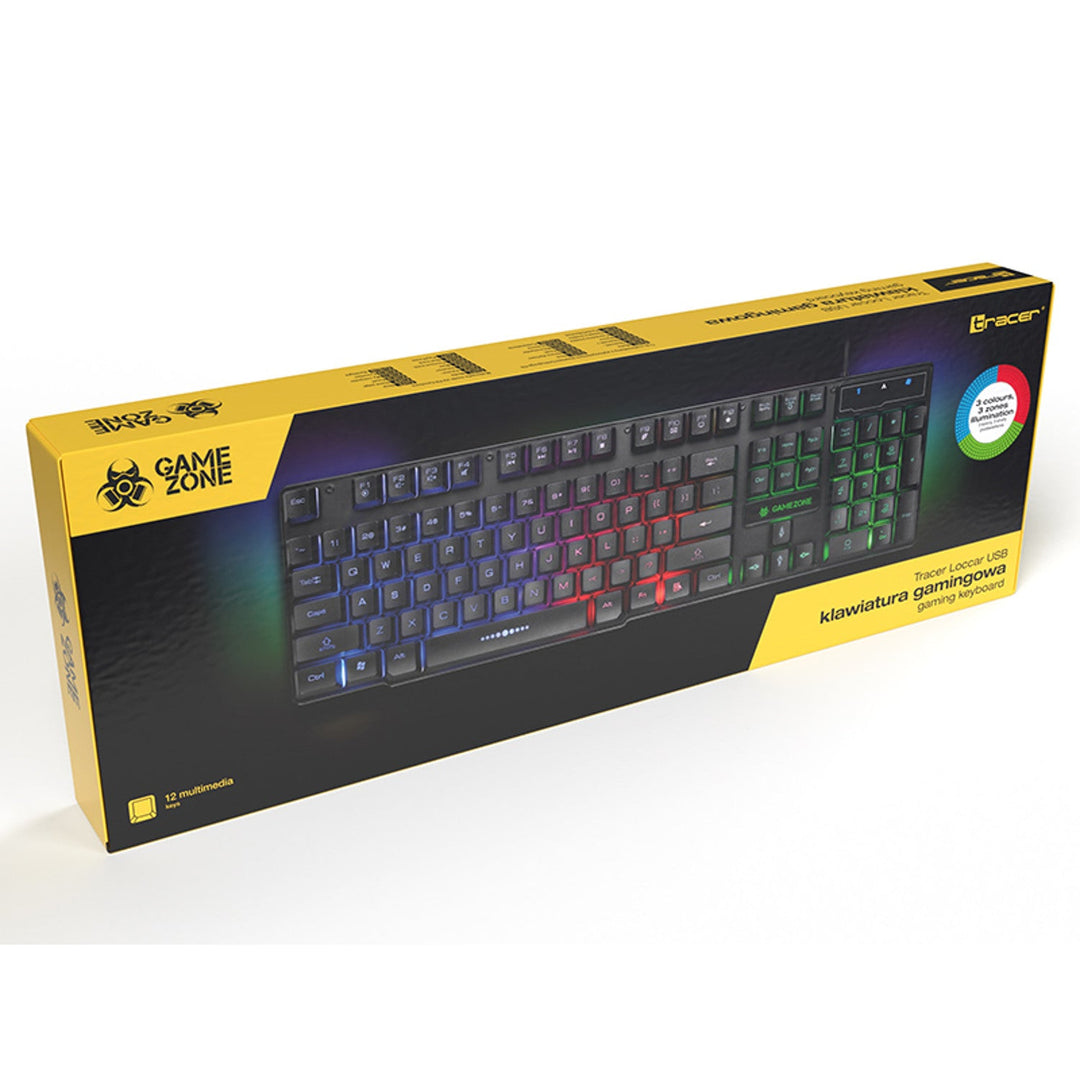 Tracer gejming tipkovnica, LED pozadinsko osvjetljenje, USB, GAMEZONE LoCCar