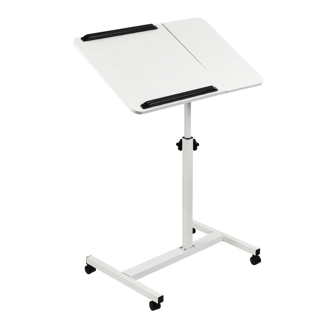 Maclean pokretni stalak za stolno računalo/laptop, bijeli, podesiva visina 59–89 cm, max. 30 kg, MC-121 W