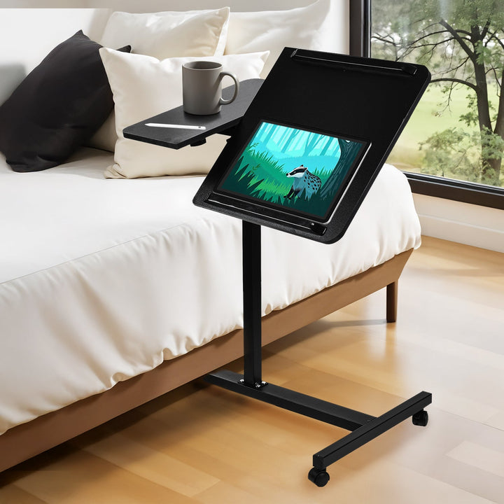 Maclean mobilni stol/stalaž za laptop, crni, podesiva visina 59–89 cm, max. 30 kg, MC-121 B