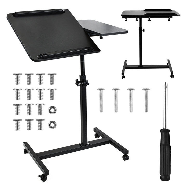 Maclean mobilni stol/stalaž za laptop, crni, podesiva visina 59–89 cm, max. 30 kg, MC-121 B
