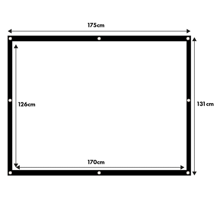Maclean platno za projekciju, 86", 175x131 cm, 25 mm okvir 4:3, kukice za zatezanje, MC-166