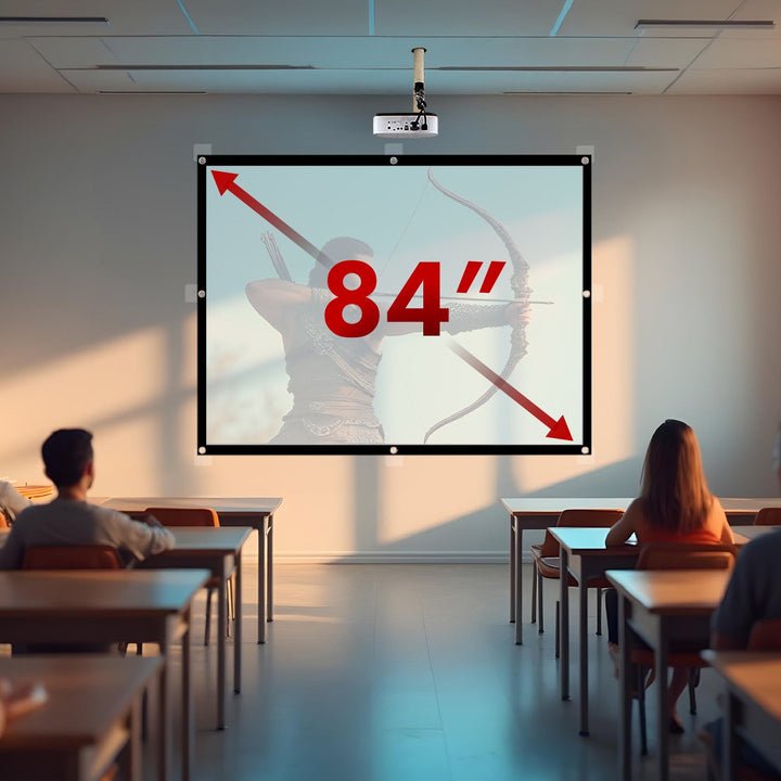 Maclean platno za projekciju, 86", 175x131 cm, 25 mm okvir 4:3, kukice za zatezanje, MC-166