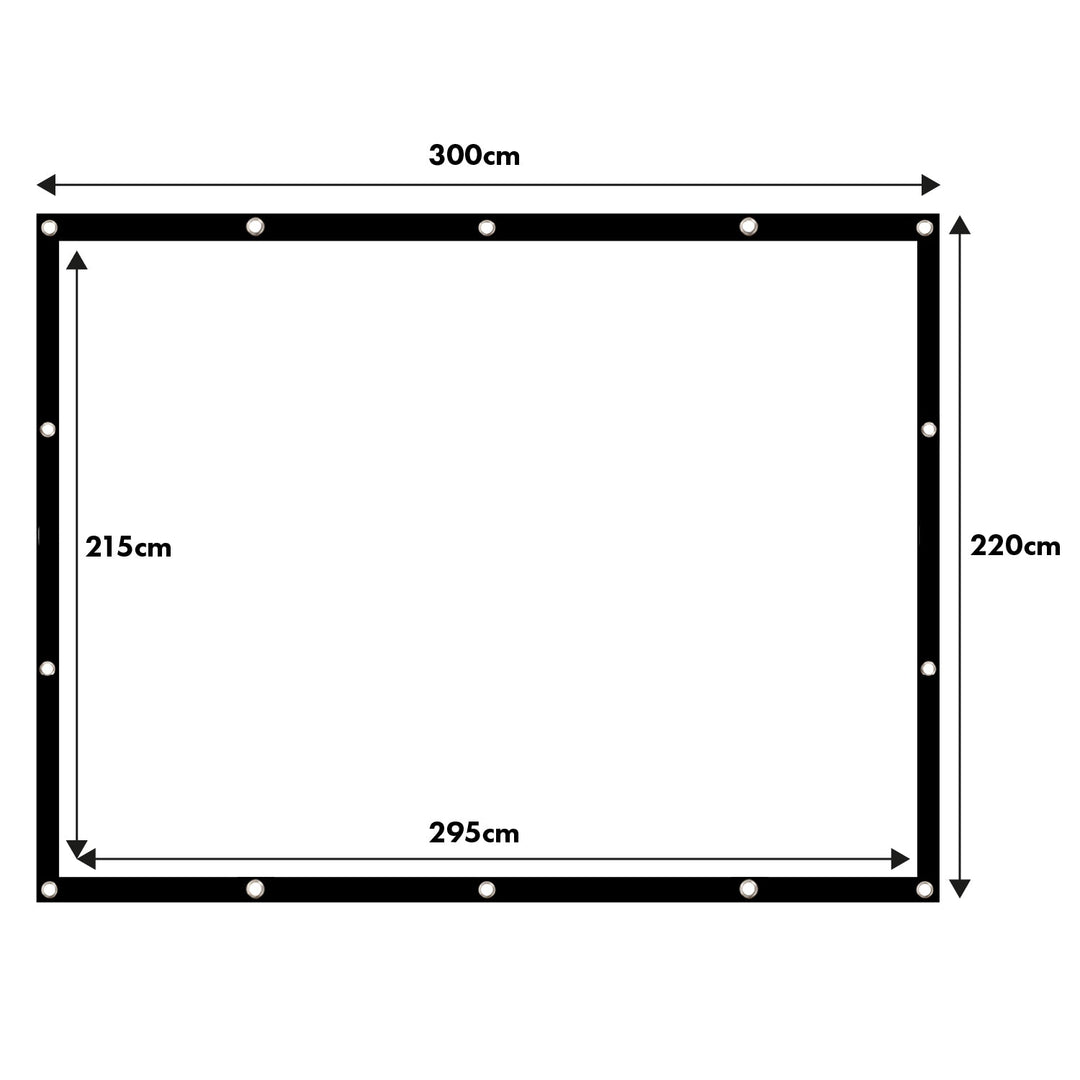 Maclean platno za projekciju, 150", 300x220 cm, 25 mm okvir 4:3, kukice za zatezanje, MC-168