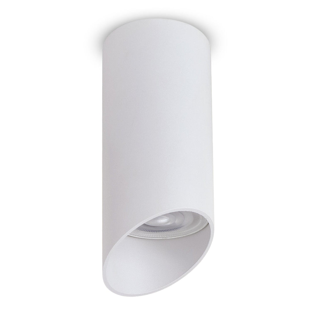 Uređaj za površinsku montažu / Maclean cijev, reflektor, okrugli, aluminijski, GU10, 55x130 mm, bijeli, MCE360 W+GU10 7W LED žarulja Maclean Energy MCE437 WW topla bijela 3000 K, 220-240V~, 50/60Hz, 490 lumena