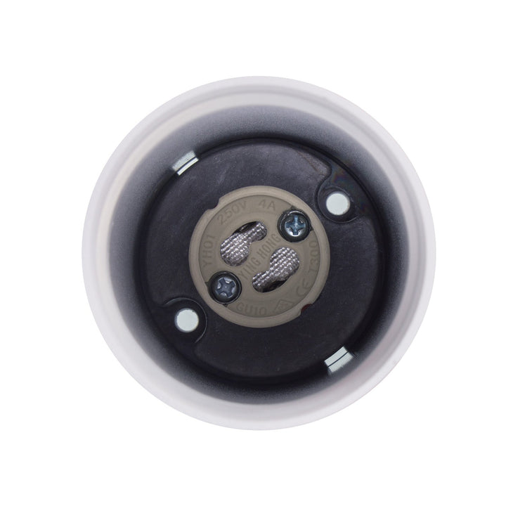 Spot tubular Maclean de suprafață/tub, rotund, aluminiu, GU10, 55x130mm, alb, MCE361 W + LED bec GU10 7W Maclean Energy MCE437 NW alb neutru 4000K, 220-240V~, 50/60Hz, 490 lm