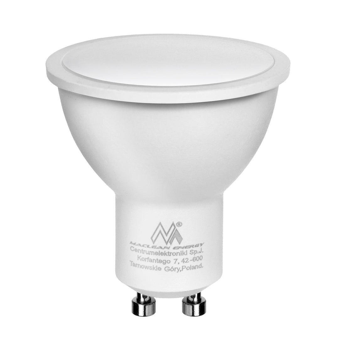 Maclean corp de iluminat încastrat / tubular, spot, rotund, aluminiu, GU10, 55x130mm, negru, MCE364 B+LED bec GU10 7W Maclean Energy MCE437 NW alb neutru 4000K, 220-240V~, 50/60Hz, 490lm