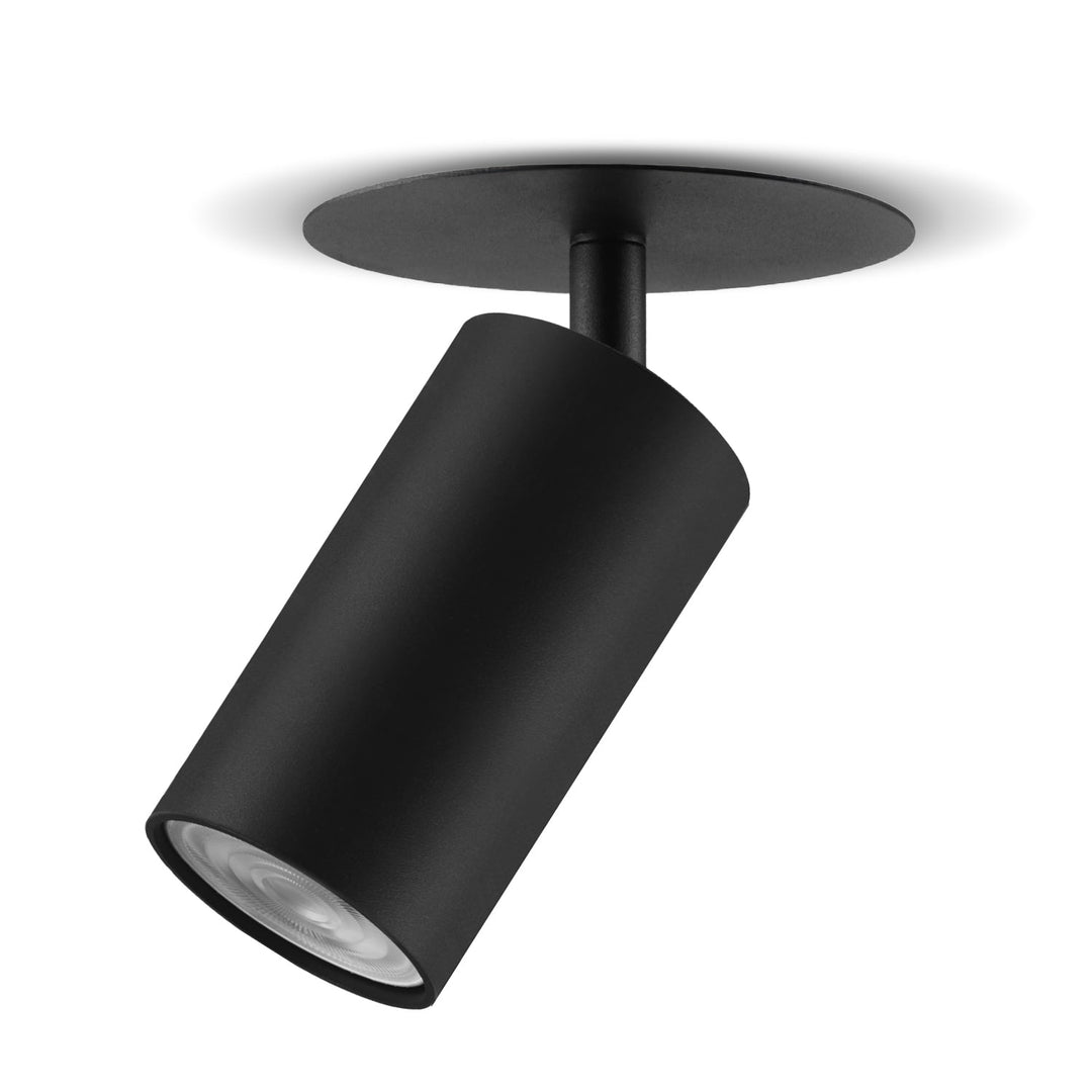 Maclean corp de iluminat/tub încastrat, spot, rotund, aluminiu, GU10, 55x130mm, culoare negru, MCE364 B 3pcs+ Bec LED GU10 7W Maclean Energy MCE437 NW alb neutru 4000K, 220-240V~, 50/60Hz, 3pcs