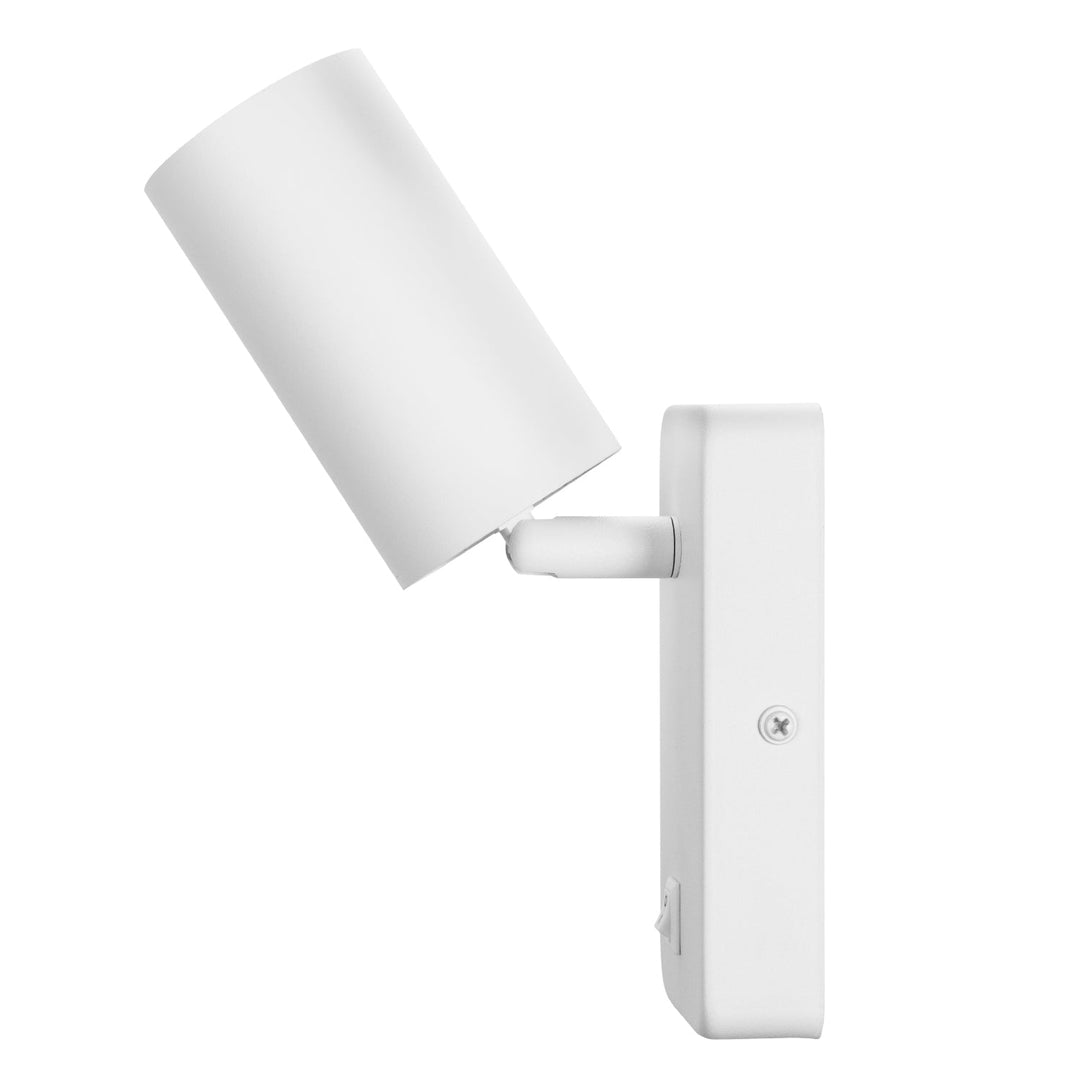 Maclean Aplică/lampă de perete, spot, rotund, GU10, cu întrerupător 55x90mm, alb, MCE369 W+LED bec GU10 7W Maclean Energy MCE437 NW alb neutru 4000K, 220-240V~, 50/60Hz, 490 lumeni