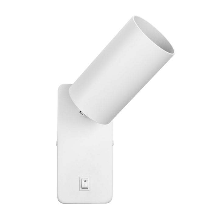 Aplică/lampă de perete Maclean, spot, rotund, GU10, cu întrerupător 55x90mm, alb, MCE369 W 2buc+ Bec LED GU10 7W Maclean Energy MCE437 NW alb neutru 4000K, 220-240V~, 50/60Hz 2buc