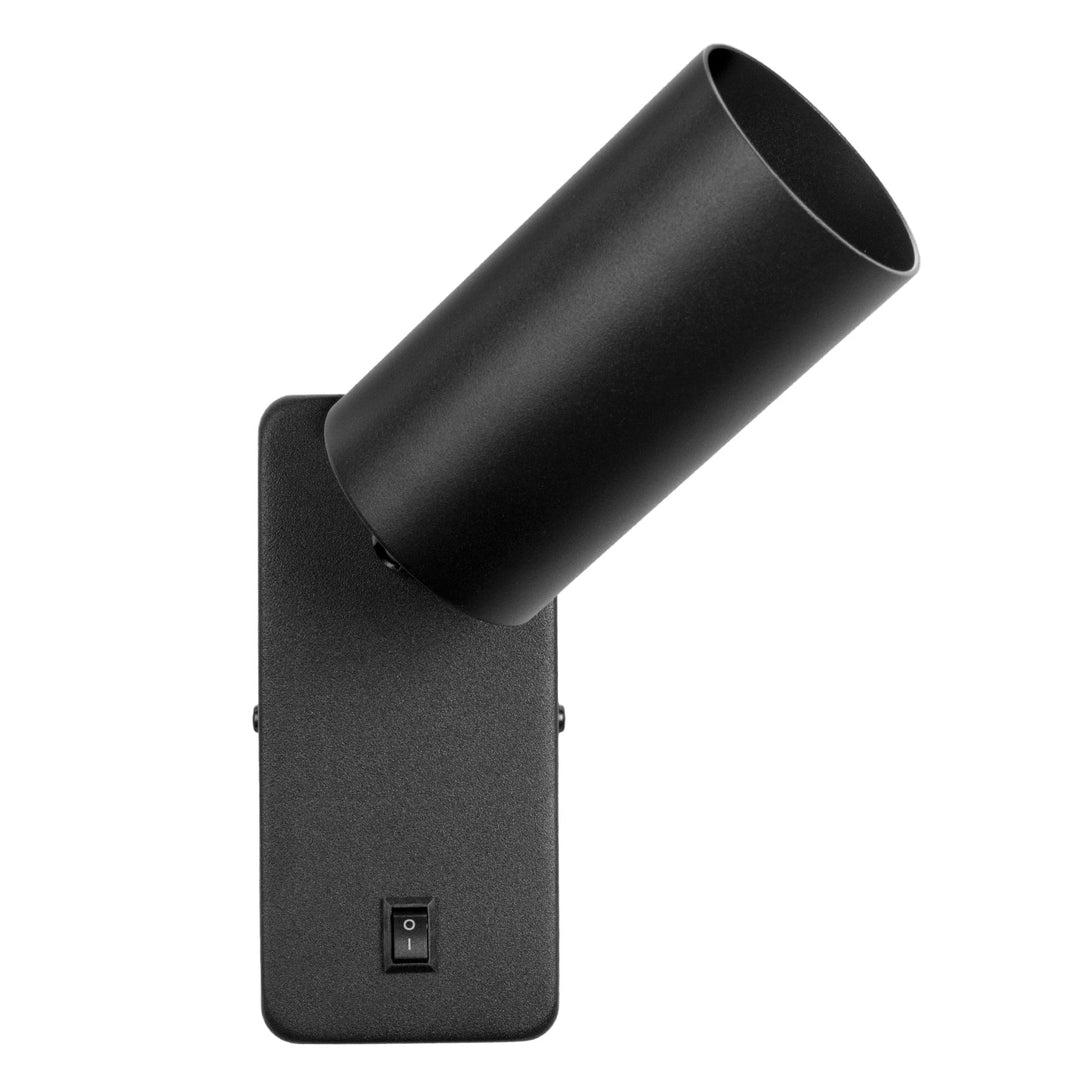 Aplică/lampă de perete Maclean, spot, rotund, GU10, cu comutator 55x90mm, culoare neagră, MCE369 B 2buc+ Bec LED GU10 7W Maclean Energy MCE437 WW alb cald 3000K, 220-240V~, 50/60Hz, 2buc