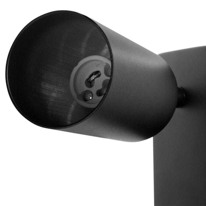 Aplică/lampă de perete Maclean, spot, rotund, GU10, cu comutator 55x90mm, culoare neagră, MCE369 B 2buc+ Bec LED GU10 7W Maclean Energy MCE437 WW alb cald 3000K, 220-240V~, 50/60Hz, 2buc