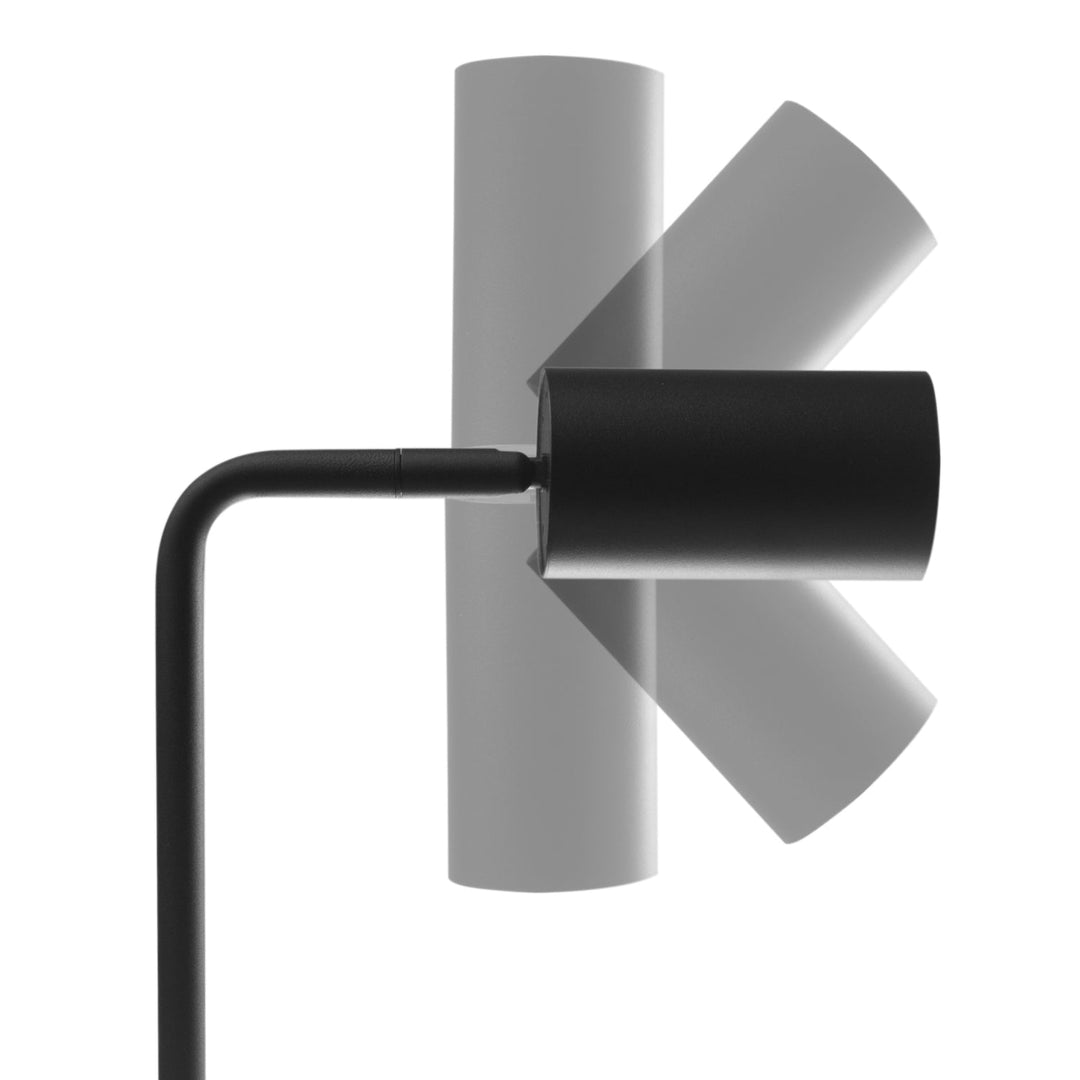 Maclean GU10 stolna lampa, reflektor, okrugla, GU10, s prekidačem 55x90 mm, crna, MCE370 B + Maclean Energy MCE437 WW 7 W GU10 LED žarulja, topla bijela 3000 K, 220-240V~, 50/60Hz, 490lm