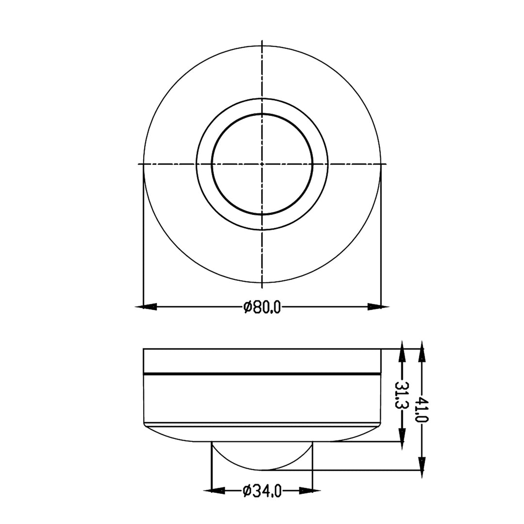 Maclean PIR senzor pokreta, domet 6 m, montaža na strop, maksimalno opterećenje 1200 W, IP20, MCE314 W, 4 komada