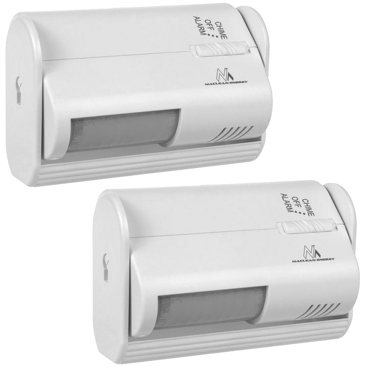 Maclean bežični ulazni alarm, PIR senzor, domet 8 m, napajanje 9 V DC, glasnoća iznad 70 dB, MCE311 W, 2 komada
