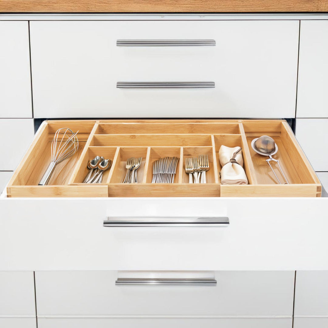 GreenBlue proširivi organizator bambusovog pribora za jelo, 325–500 x 430 x 45 mm, GB379, 2 komada