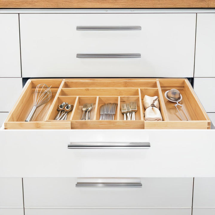 GreenBlue proširivi organizator bambusovog pribora za jelo, 325–500 x 430 x 45 mm, GB379, 2 komada