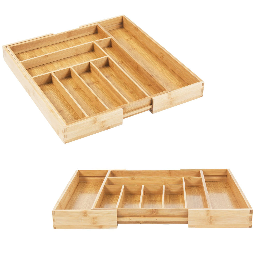 GreenBlue proširivi organizator bambusovog pribora za jelo, 325–500 x 430 x 45 mm, GB379, 2 komada