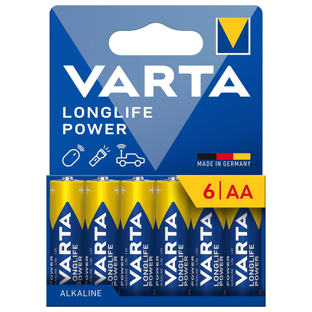 VARTA Longlife Power, 6 alkalnih baterija AA, LR06, 1,5 V